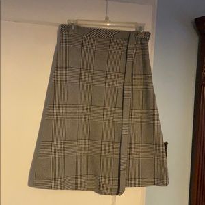Banana Republic wrap plaid maxi skirt.